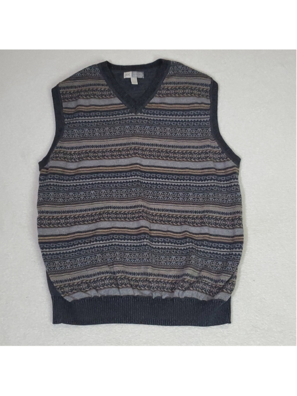 Joseph Abboud JOE Gray Sweater Vest XL Designed 100% Cotton Men's